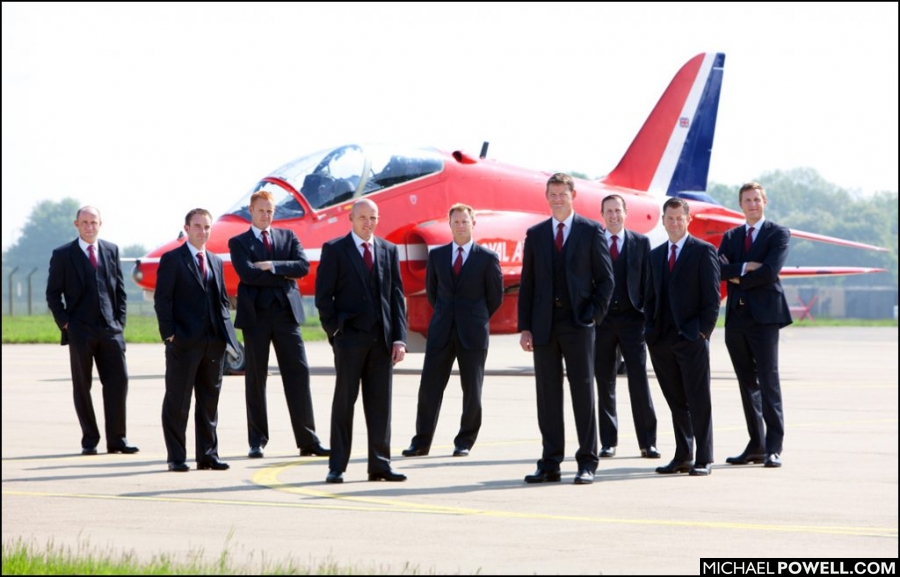 © Copyright Michael Powell The Red Arrows in less familiar formal wear.